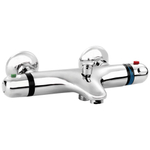 Go by Van Marcke Isiflow Mitigeur Thermostatique Baignoire Douche - mélangeur - économie d'eau - entraxe 15cm - blocage de sécurité - disques céramiques - rosaces - raccords en S SW286909