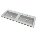 Nemo Spring Don lavabo-plan pour meuble marbre reconstitué 1200x500x15mm blanc SW288952