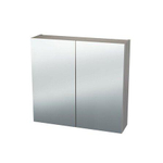 Nemo Spring Nebulo spiegelkast - 70x65x17.8cm - 2 deuren - glazen leggers - met stopcontact - zonder schakelaar - Cashmere SW636999