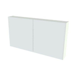 Nemo Spring Nebulo luxe spiegelkast - 140x65x17.8cm cm - 4 dubbelzijdige spiegeldeuren - glazen leggers - met stopcontact - zonder schakelaar - kleur: White Standard SW837075