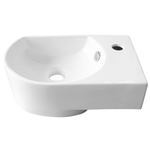 GO by Van Marcke Flexy handenwasser rechts 41x27x14,2 cm porselein wit 1 kraangat SW291030