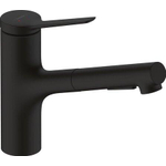 Hansgrohe - Zesis M33 - Mitigeur de cuisine monocommande 150 - douchette extractible - 2 jets - noir mat SW793347