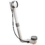 Nemo Skill garniture de baignoire automatique avec commande rotative pour baignoires standards avec ouverture d'évacuation D 52 mm avec rosaces chromées avec raccord D 40 mm SW285106