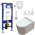 Nemo Spring moon pack toilette suspendue geberit systemfix élément de montage geberit sigma 20 plaque de poussée blanc-brillant-chrome blanc kit d'isolation geberit modulateur de débit SW400671