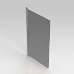 GO by Van Marcke Megalo paroi de baignoire 75x130cm aluminium 4mm réversible verre de sécurité transparent SW292816