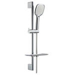 Nemo Spring Poggio douchestangset - compleet - 650mm - met bevestigingen - 3 jets - glijstuk - gladde kunststofflexibel - zeepbakje SW291701