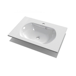 Nemo Start Neva lavabo-plan en marbre reconstitué 900x500x15 mm blanc SW288968