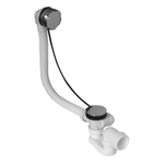 Go by Van Marcke garniture de baignoire automatique avec commande rotative pour baignoires standard avec orifice d’évacuation D 52 mm avec set de finition chrome avec raccord D 40 mm SW288423