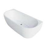 Go by Van Marcke D-Shape Design baignoire demi-îlot dos au mur - 180x80cm - acrylique - blanc mat SW1009239