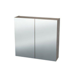Nemo Spring Nebulo spiegelkast - 70x65x17.8cm - 2 deuren - glazen leggers - met stopcontact - zonder schakelaar - Rila Oak SW637038