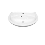 Nemo Start Star lave-mains porcelaine 45x33cm 1 trou de robinet avec trop-plein blanc SW285898