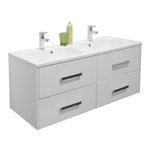 Nemo Go Alouette Onderbouw 1200x498x500mm wit hoogglans met 4 laden softclose met greep in chroom SW286419
