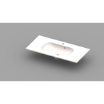 Nemo Spring Ovum lavabo-meuble 1000 x 500 x 200 mm avec trop-plein blanc marbre reconstitué SW294894