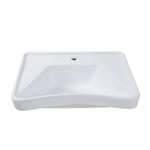 Nemo Spring Ergovita Lavabo - 67.5x53x21.5cm - trou d'évacuation D4.5cm - trou de robinet traversant - trou de robinet D3.5cm - sans trop-plein - porcelaine - blanc SW285894