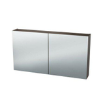 Nemo Spring Nebulo spiegelkast - 100x65x17.8cm - 2 deuren - glazen leggers - met stopcontact - zonder schakelaar - Basalt SW637073