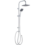 GO by Van Marcke Sevan opbouw regendoucheset zonder kraan – 20 cm vierkante hoofddouche – 1-stands handdouche – chroom SW293284