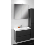 Nemo Go Roxanne Meuble avec armoire miroir 60x40cm avec vasque et éclairage Anthracite SW288010