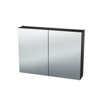 Nemo Spring Nebulo spiegelkast - 90x65x17.8cm - 2 deuren - glazen leggers - met stopcontact - zonder schakelaar - Thermo Oak Black SW637016