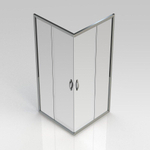 GO par Van Marcke Belo accès d'angle avec portes mortier jointuresantes 900x900x1900mm verre easy clean 6mm profils en aluminium chromé réglable 865-890mm SW292799