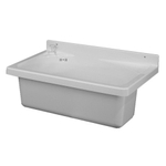 Go by Van Marcke bac de déversement 52cm plastique inclus crépine avec trop-plein avec kit de fixation et distributeur de savon blanc SW289050