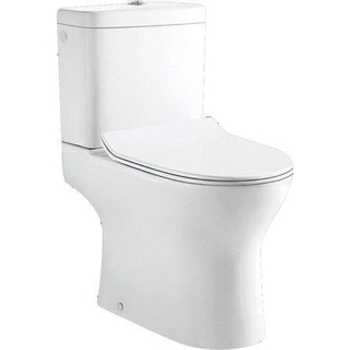 GO by Van Marcke Gustav PACK staand toilet H uitgang 18 cm reservoir met Geberit spoelmechanisme porselein wit met dunne softclose en takeoff zitting