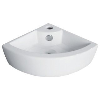 Nemo Go Hera lave-mains d'angle 44x31,5x12,6 cm porcelaine 1 trou pour robinet blanc