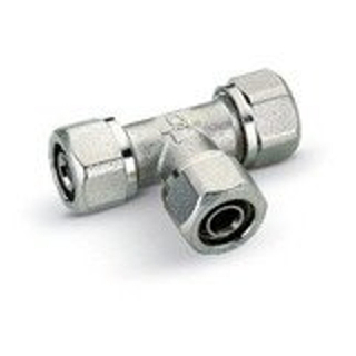 Go by Van Marcke Pex Alu klem T-stuk Ø26mm x Ø26mm x Ø26mm chromé