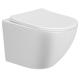 Nemo Go Perl II pack toilet 48,2x36cm spoelrandloos met softclose en afneembare zitting wit