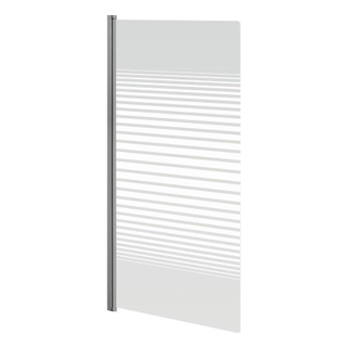 GO by Van Marcke paroi de baignoire Ammos 750x1300mm 1 pièce 4mm réversible décor verre de sécurité profils en aluminium anodisé