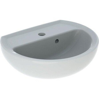 Geberit Bastia Lave-mains - 45x37x17cm - trou de robinet - trop-plein asymétrique - blanc brillant