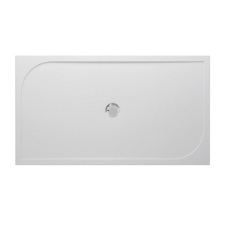 GO par Van Marcke bac de douche polybéton gelcoat 160x90x3cm rectangulaire évacuation D90mm sans pieds blanc