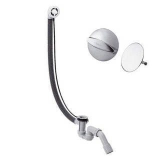 Hansgrohe Flexaplus garniture de baignoire - ouverture d'évacuation D52mm - raccord D40/D50mm - pour baignoires spéciales - avec set de finition - chrome