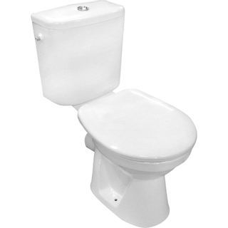 Nemo Go Herat PACK staand toilet achter uitgang 18 cm met WCzitting reservoir met Geberit spoelmechanisme wit porselein