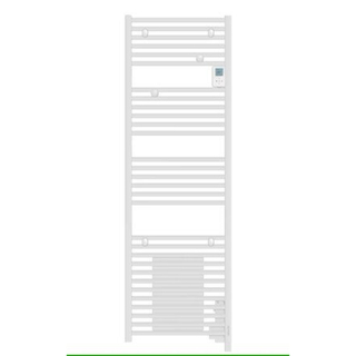 Go by Van Marcke Doris radiateur sèche-serviettes électrique 109,5x50cm 1500 watt avec ventilateur et panneau de commande numérique blanc