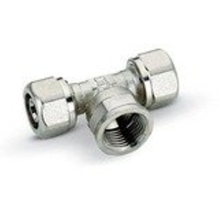Go by Van Marcke Pex Alu klem T-stuk Ø26mm x 3/4 x Ø26mm chromé