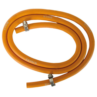 Nemo Go tuyau de pression gaz liquide avec 2 colliers en acier inoxydable ø8 ø15 150 cm caoutchouc orange