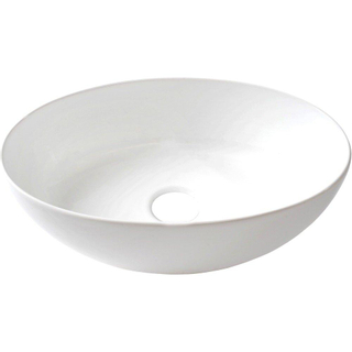 GO by Van Marcke Ovos vasque à poser ovale 450 x 300 x 140 mm porcelaine sans trou pour robinet blanc
