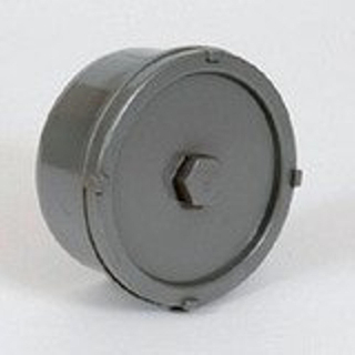 Kabelwerk eupen eucarigidregrb sn4 accessoires d'assainissement bouchon à vis pvc d 160 mm joint fixe gris ral 7037