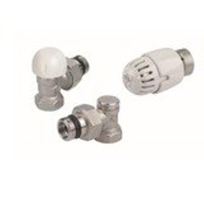 Go by Van Marcke tête thermostatique de radiateur - M30 x 15 - avec capteur à liquide - raccord coudé 12 F - blanc