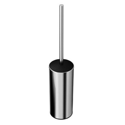 Geesa Wynk Brosse de toilettes avec support autoportant Chrome (tête de brosse noire)