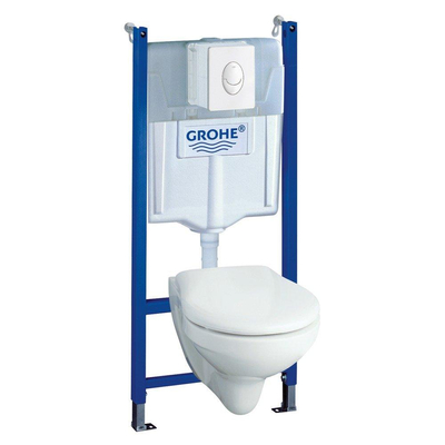 GROHE Solido Bau toiletset - inbouwreservoir - softclose zitting - bedieningsplaat wit - glans Wit
