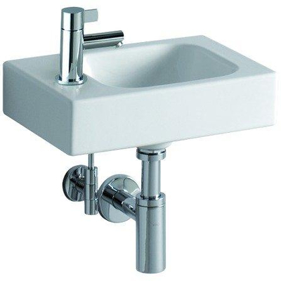Geberit Icon fontein 38x28x13.5cm 1 wasbak 1 kraangat Links zonder overloopgat Keramiek Wit glans SHOWROOMMODEL