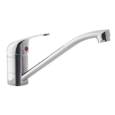 GO by Van Marcke Glib mitigeur monocommande pour évier basse pression avec cartouche de 40 mm avec bec orientable montage sur évier ou plan de travail 1 trou chrome