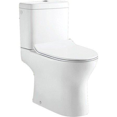 GO by Van Marcke Gustav PACK WC au sol sortie H 18 cm réservoir avec mécanisme de chasse Geberit porcelaine blanche avec abattant fin softclose et takeoff
