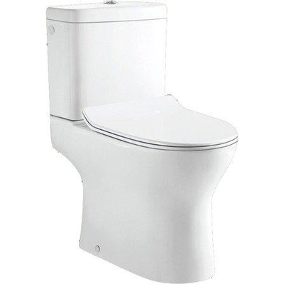 Nemo Go Gustav PACK staand toilet H uitgang 18 cm reservoir met Geberit spoelmechanisme porselein wit met dunne softclose en takeoff zitting
