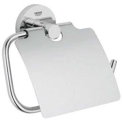 GROHE Essentials porte-rouleau de WC avec clapet chromé