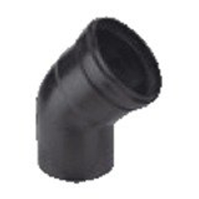 Burgerhout luchttoevoerbocht Ø80mm 45° PP zwart