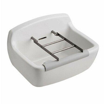 Geberit 300 Basic Norma évier de transpiration en porcelaine sanitaire avec rebord de protection 39x50x33.5cm avec trous pour grille à seau blanc