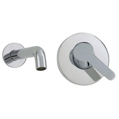 Nemo Spring Lana robinet mélangeur de lavabo encastré montage monocommande avec bec verseur chrome