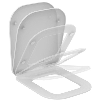 Ideal Standard Tonic II abattant de WC avec couvercle avec softclose pour WC suspendu avec système de chasse Aquablade blanc
